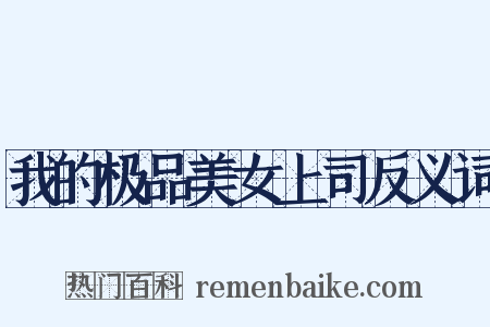 我的极品美女上司反义词是什么意思的图片